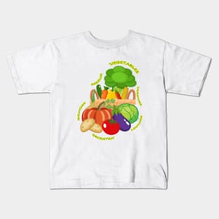 Vegetables Art Kids T-Shirt